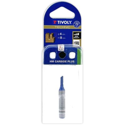 Tivoly - Fraise de Défonceuse à  Rainurer Droit -D4mm - Lame en Carbure - TigeD8mm - Pour Travail du Bois