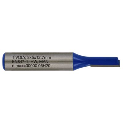 Tivoly - Fraise de Défonceuse à  Rainurer Droit -D5mm - Lame en Carbure - TigeD8mm - Pour Travail du Bois