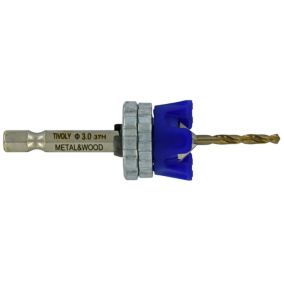 Tivoly - Mèche & Fraise 2en1 Bois Metal Technic, Queue hexa, Usage intensifD 3mm