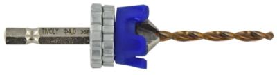 Tivoly - Mèche & Fraise 2en1 Bois Metal Technic, Queue hexa, Usage intensifD 4mm