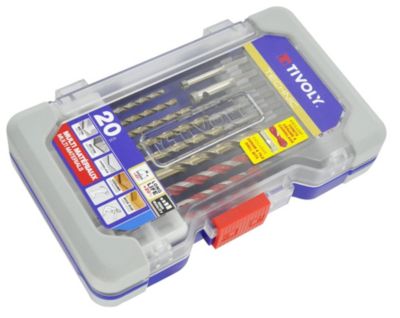 Tivoly - Mallette Ranger 20pcs Mixte Perçage Métal/Bois/Béton/Carrelage/Ceram