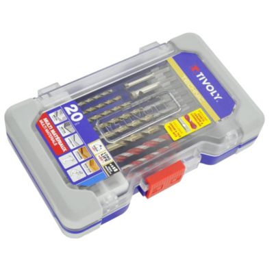 Tivoly - Mallette Ranger 20pcs Mixte Perçage Métal/Bois/Béton/Carrelage/Ceram
