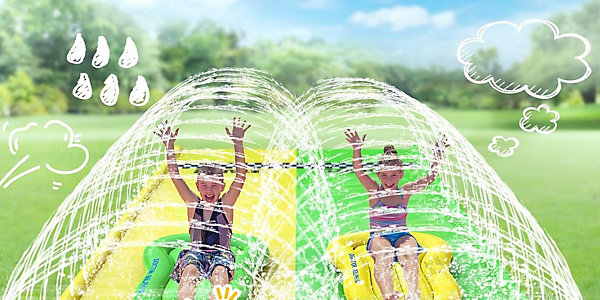 Toboggan aquatique gonflable géant à double piste, 2 glissières, avec jet d' eau, idéal pour les fêtes estivales au jardin (32 pieds) – QWINERN | Leroy Merlin Toboggan aquatique gonflable géant à double piste, 2 glissières, avec jet d' eau, idéal pour les fêtes estivales au jardin (32 pieds) – QWINERN | Leroy Merlin