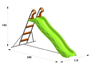 Toboggan DANOU TRIGANO 2,15 m de glisse pour enfant de 3 à 7 ans