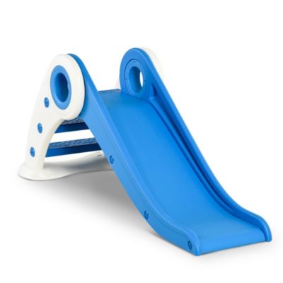 Toboggan enfant pliable 3 à 6 ans usage intérieur extérieur dim. 120L x 50l x 56H cm HDPE bleu