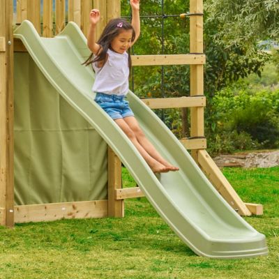 Toboggan glissière  en plastique 220cm vert kaki