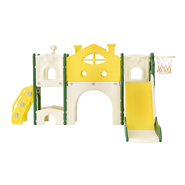 Toboggan et balançoire pour enfants 4 en 1, toboggan pour enfants, escalade, balançoire, panier Toboggan et balançoire pour enfants 4 en 1, toboggan pour enfants, escalade, balançoire, panier