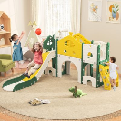 Structure 4 En 1 Pour Enfants – Toboggan, Balançoire, Panier De Basket Et échelle – Intérieur/extérieur – Dès 1 à 6 Ans, Bleu