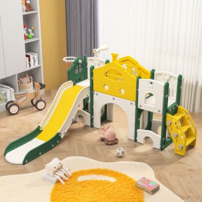 Toboggan Mini Pour Enfants – Glissière Canapé/Bed Intérieur & Extérieur, Kaki, Dès 18 Mois