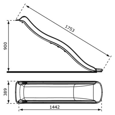 Toboggan Sky175 raccord eau rouge 175 cm | Castorama