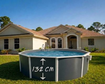TOI - Piscine hors-sol acier MAGNUM ANTHRACITE ronde O 350 x 132 cm liner gris - Kit complet avec filtration à sable