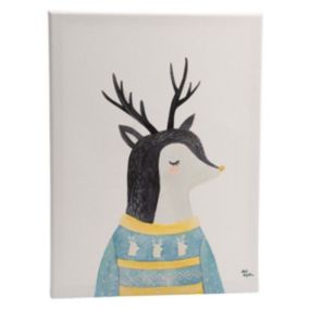 Toile cerf du nord 30x40 cm  Type: Toile & tableau