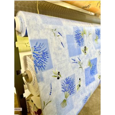 Toile cirée Imprimée Provençale Au mètre 180 x 140 cm bleu