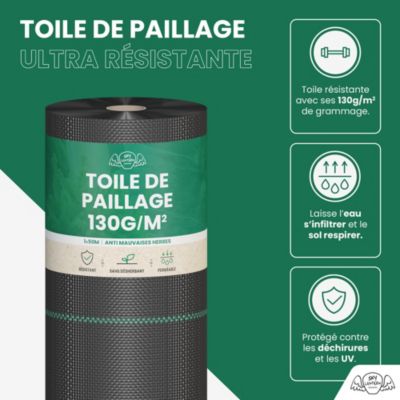 Toile de Paillage 1x50M 130g/m²