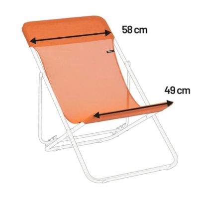 Toile de rechange Lafuma pour Maxi Transat orange clémentine