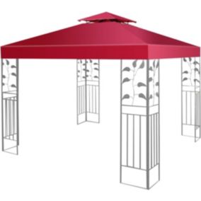 Toile de Rechange pour Pavillon Bâche pour Tonnelle Impermeable Bâche de Tente Fait en Polyester 3M x 3M