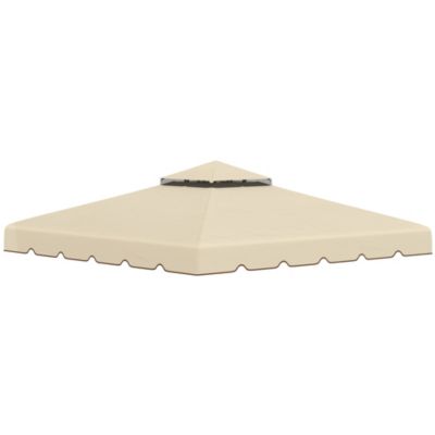 Toile de rechange pour pavillon tonnelle tente 2,96L x 2,96l m polyester haute densité 170 g/m² beige