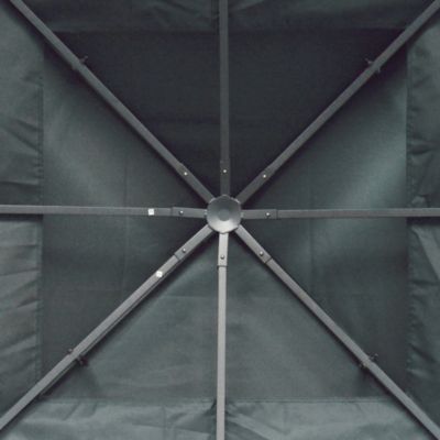 Toile de rechange pour pavillon tonnelle tente 3 x 3 m polyester haute densité 180 g/m² gris foncé