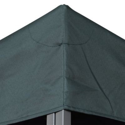 Toile de rechange pour pavillon tonnelle tente 3 x 3 m polyester haute densité 180 g/m² gris foncé