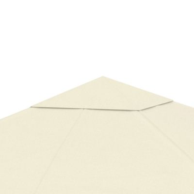 Toile de rechange pour pavillon tonnelle tente 3 x 3 m polyester haute densité 180 g/m² revêtement PA anti-UV crème