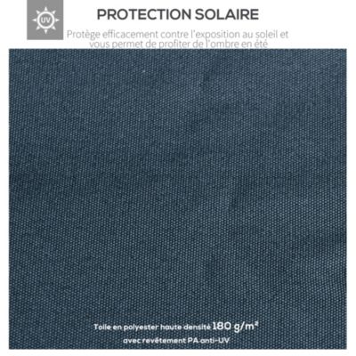 Toile de rechange pour pavillon tonnelle tente 3 x 3 m polyester haute densité 180 g/m² revêtement PA anti-UV gris