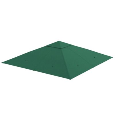 Toile de rechange pour pavillon tonnelle tente 3 x 3 m polyester haute densité 180 g/m² revêtement PA anti-UV vert