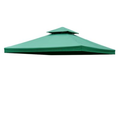Toile de rechange pour pavillon tonnelle tente 3 x 3 m vert foncé