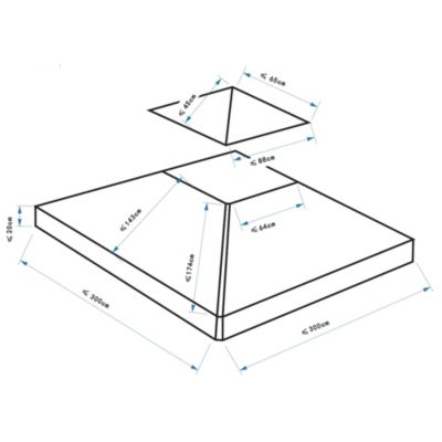 Toile De Rechange Pour Tonnelle 3x3m - HOMCOM - Verte - Imperméable