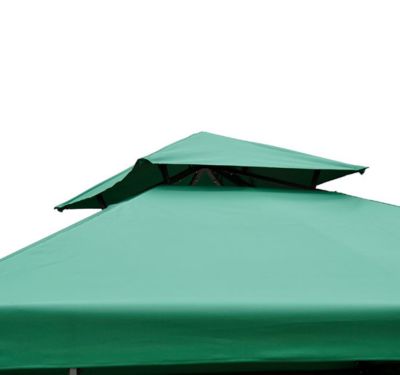Toile de rechange pour pavillon tonnelle tente 3 x 3 m vert foncé
