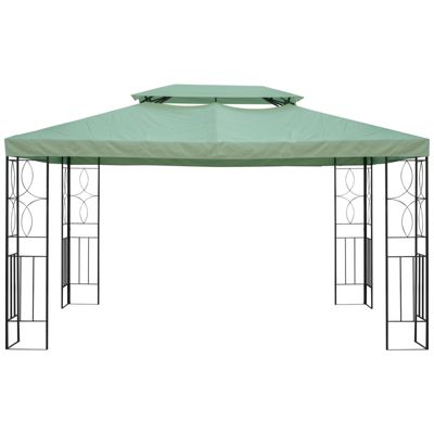 Toile de rechange pour pavillon tonnelle tente 3 x 4 m polyester haute densité 180 g/m² vert