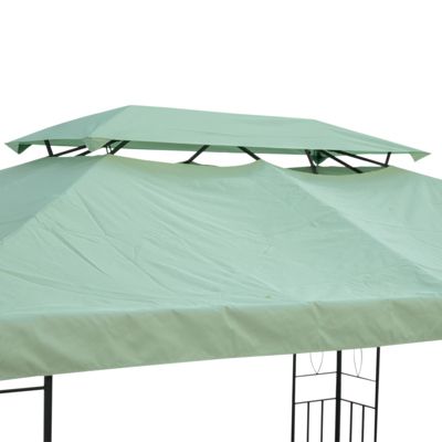 Toile de rechange pour pavillon tonnelle tente 3 x 4 m polyester haute densité 180 g/m² vert