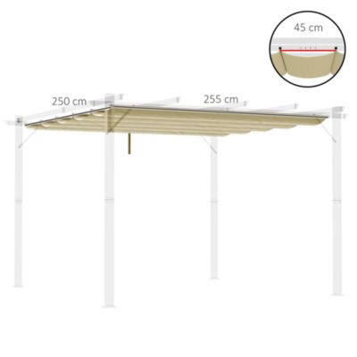 Ersatz-Markisenstoff In Beige, 6x? – Wasserdicht, UV-Schutz, Für Balkon, Terrasse & Garten, Polyester Mit PU