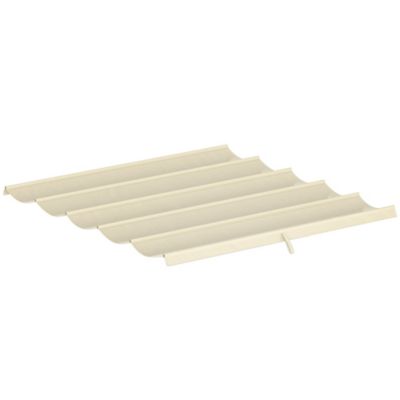 Toile de rechange pour pergola rétractable 3 x 3 m polyester haute densité 180 g/m² imperméabilisé blanc cassé