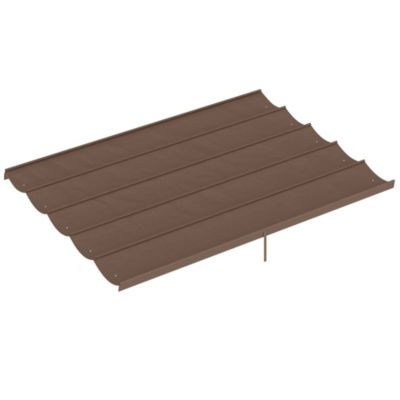 Toile de rechange pour pergola rétractable 4 x 3 m polyester haute densité 180 g/m² imperméabilisé chocolat