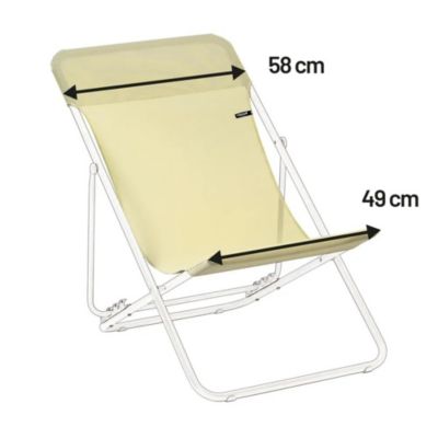 Toile de rechange pour transats - compatible avec gamme Maxi Transat - couleur jaune étamine - Lafuma LFM2655_9267