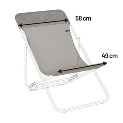 Toile de rechange pour transats - compatible avec gamme Maxi Transat - couleur marron terre - Lafuma LFM2655_8556