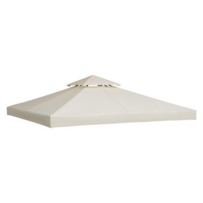 Toile de toit de rechange pour pavillon tonnelle tente 3x3m crème