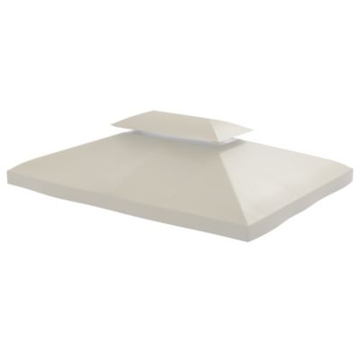 Toile de toit de rechange pour pavillon tonnelle tente 3x4m crème