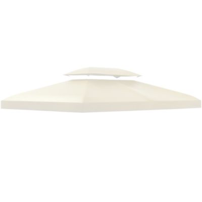 Toile de toit de rechange pour pavillon tonnelle tente 3x4m crème