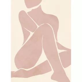 Toile dessin silhouette femme 60 x 90 cm