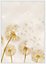 Toile dorée pissenlits encadrement blanc 60 x 90 cm
