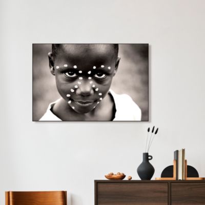 Toile enfant noir et blanc l.50 x H.70 cm