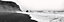 Toile falaise et mer noir, blanc Dada Art l.135 x H.45 cm