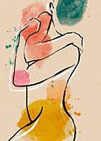 Toile femme multicolore Dada Art l.50 x H.70 cm