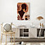 Toile femme profil marron Dada Art l.50 x H.70 cm