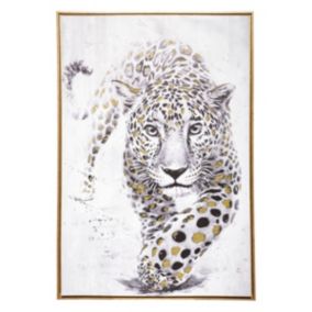 Toile imprimée "Pantère" encadrée 78x118 cm - Atmosphera