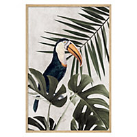 Toile imprimée botanica toucan l.60 x H.90 cm