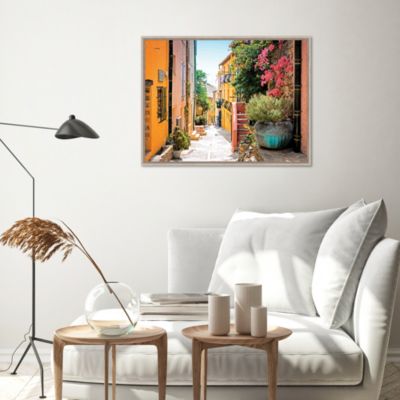 Toile imprimée Canvas Ruelle Provence montée sur châssis bois en pin 60x80 cm