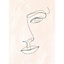 Toile imprimée couleur Lignes visage Dada Art orientation portrait l.52 x H.72 x ép.2,6 cm
