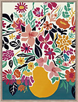 Toile imprimée fleurs Dada Art l.60 x H.80 cm multicolore